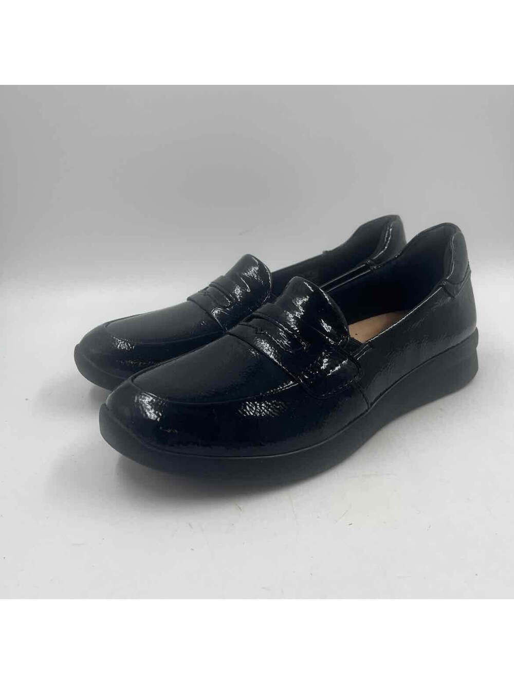 Clarks Women's Shoe Size 10 Black Solid Loafers